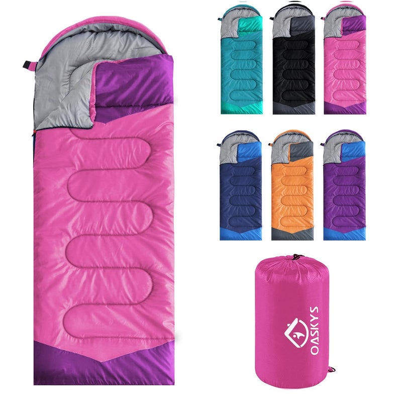 oaskys Camping Sleeping Bag - 3 Season Warm & Cool Weather - Summer Spring Fall Lightweight Waterproof for Adults Kids - Camping Gear Equipment, Traveling, and Outdoors - Image 1